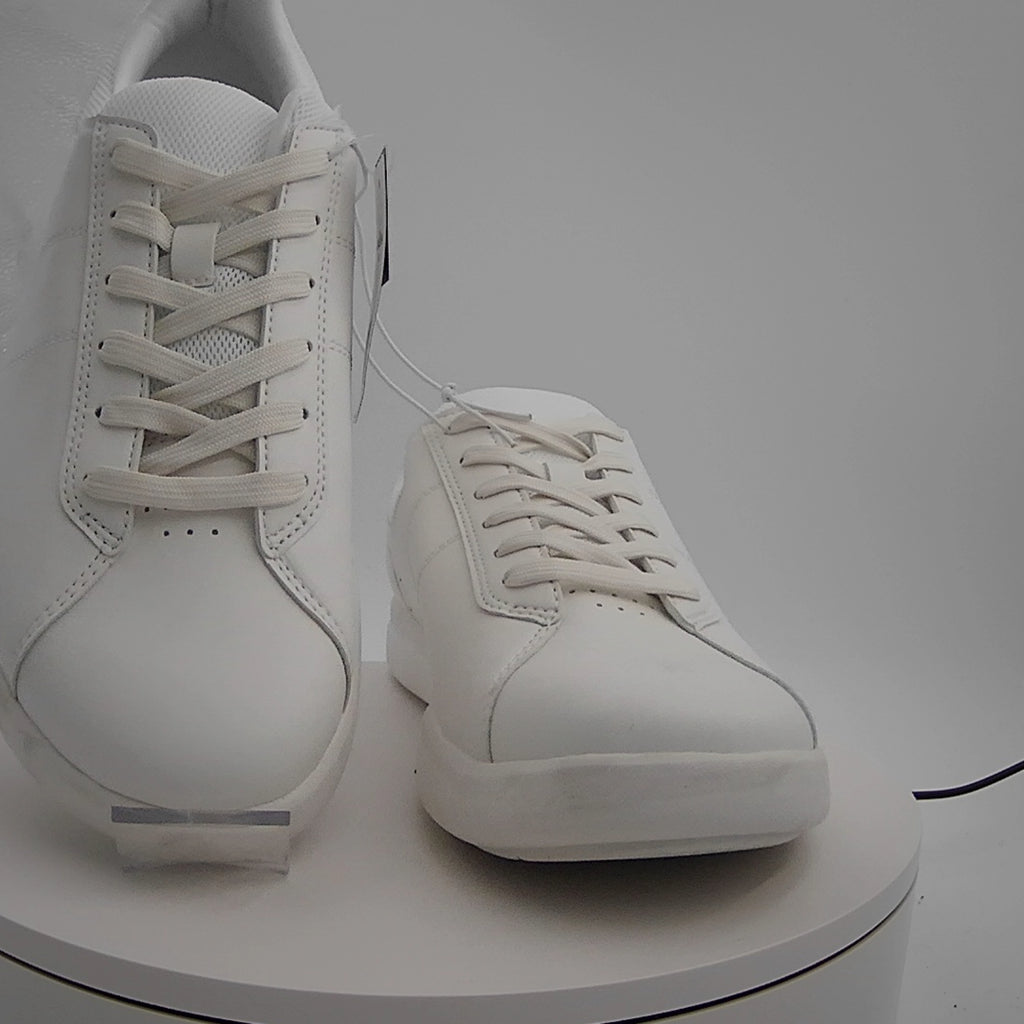 Men's Scout Sneakers - Goodfellow & Co White 11: Lace-Up, Cushioned Footbed, Mesh Construction, Medium Width
