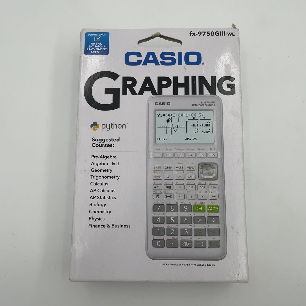Casio Fx-9750Giii Graphing Calculator - White: Sat & Ap Exam Approved, 60Kb Storage