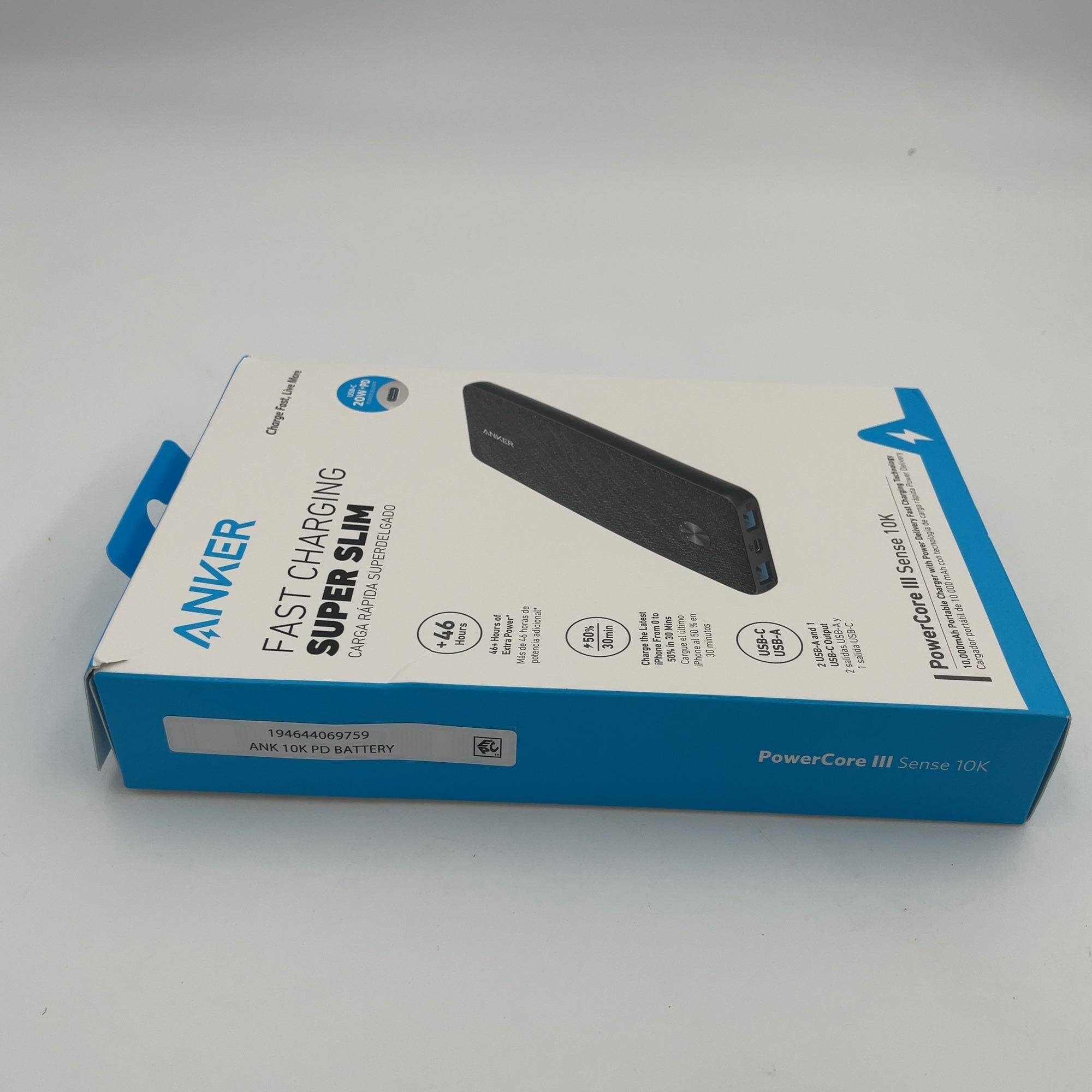 Anker Powercore Iii Sense (20W) 10000Mah: Quick & Smart Charging, Usb-C, Dual Output