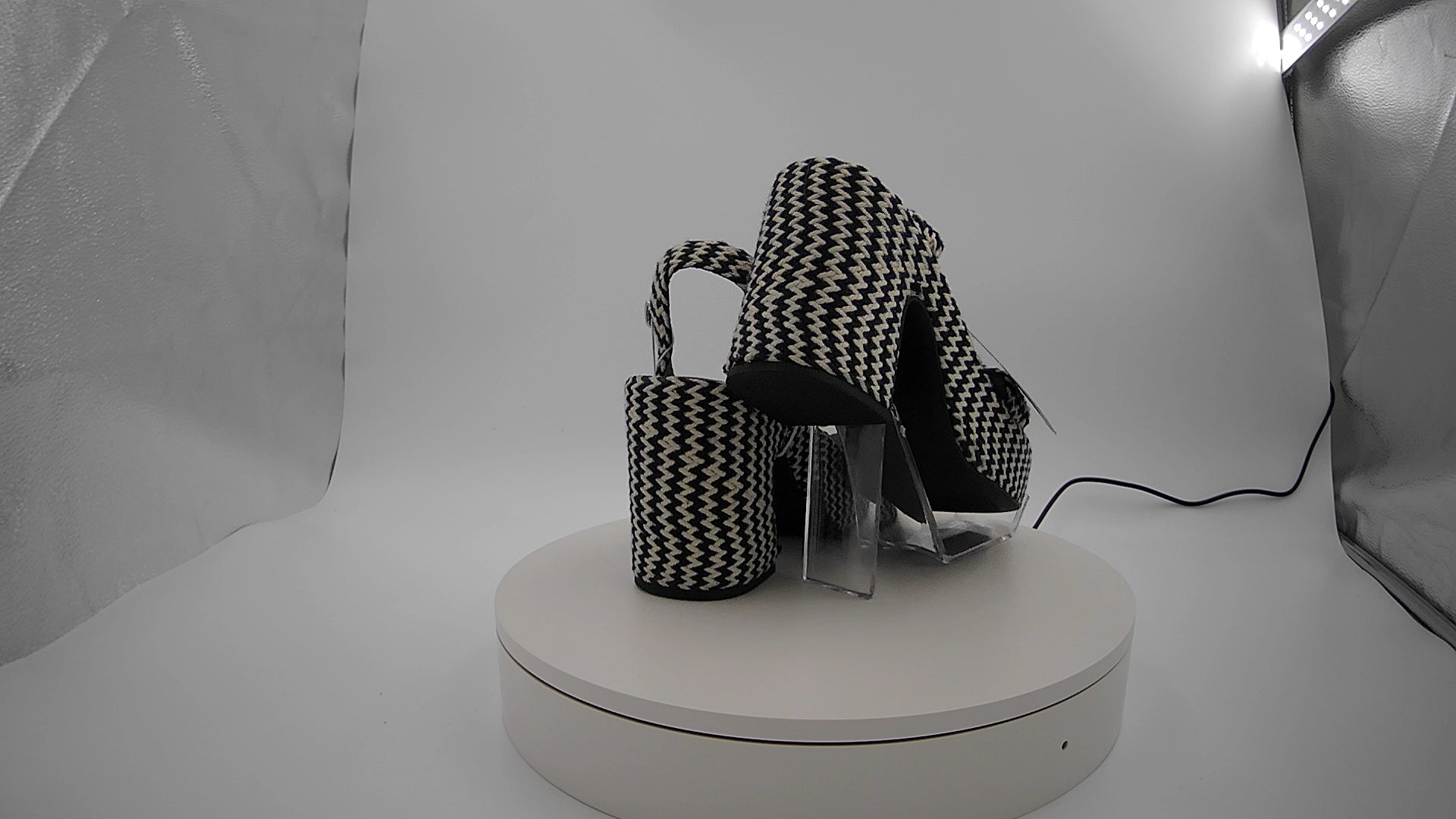 Women's Madeline Woven Platform Sandal Heels with Memory Foam Insole - Universal Thread Black 6: Ankle Strap, Block Heel