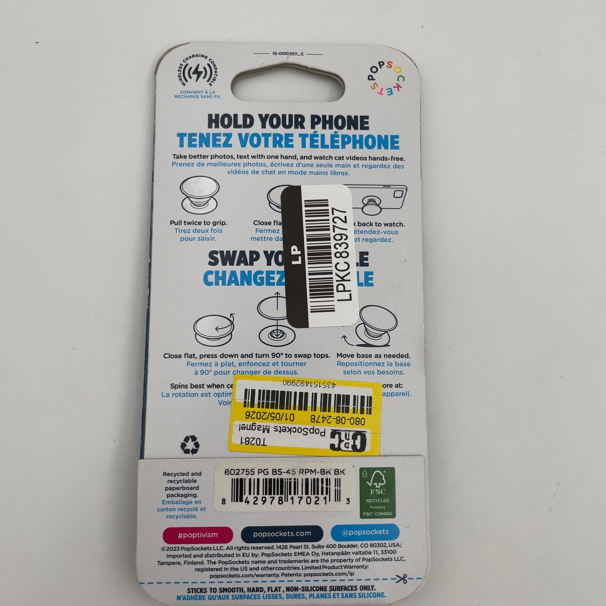 Popsockets Popgrip Cell Phone Grip & Stand - 45 Rpm Backspin