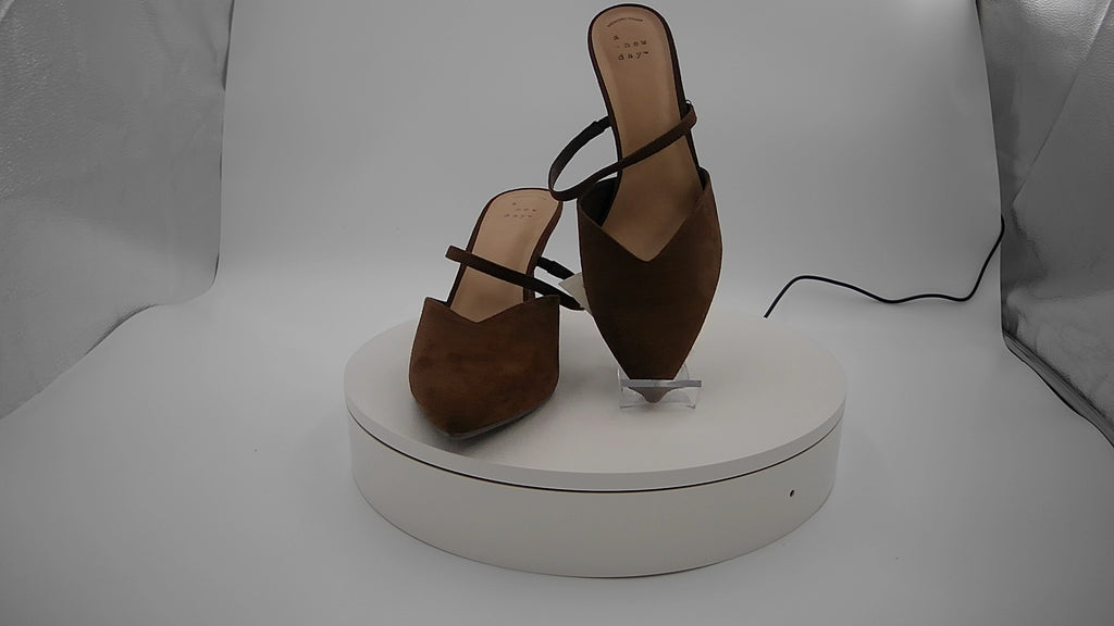 Women’s Sonia Heels With Memory Foam Insole – A New Day Brown 8.5