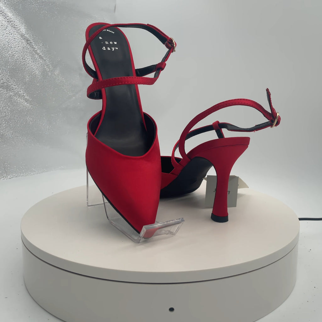 Women’s Rosemary Heels With Memory Foam Insole - A New Day Red 8.5