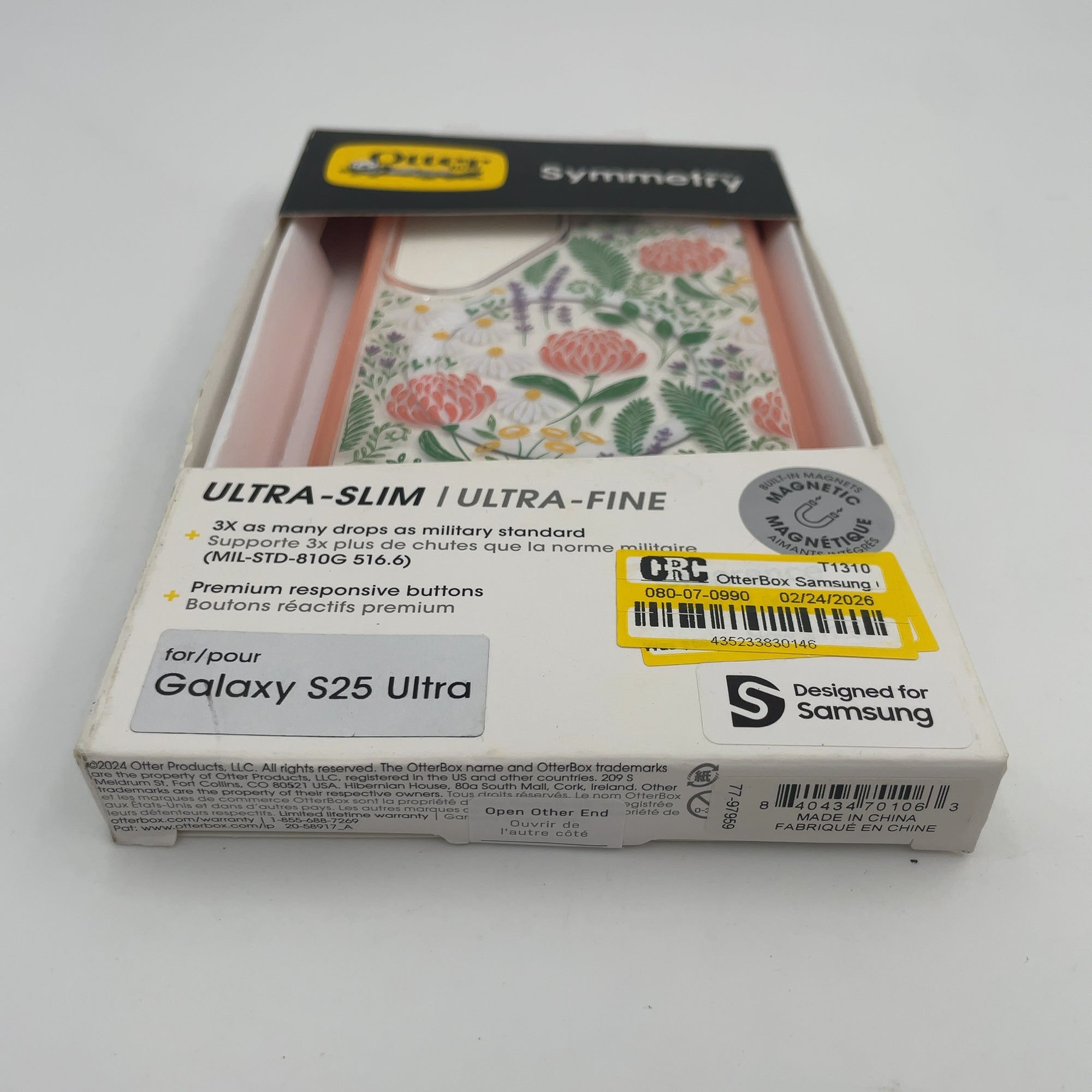 Otterbox Samsung Galaxy S25 Symmetry Series Case With Magnets - Clear: Solid Plastic Cell Phone Cover