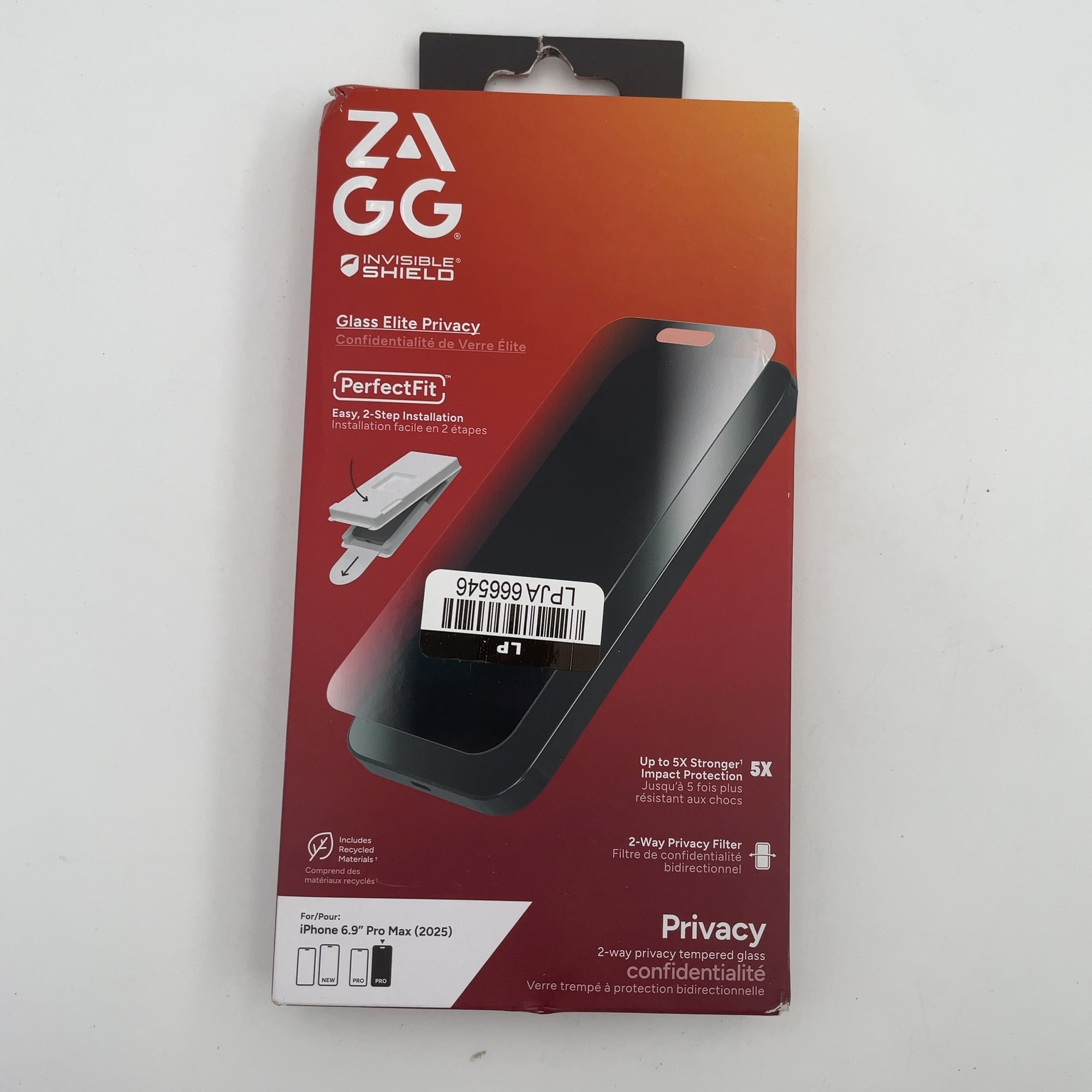 Zagg Apple Iphone 17 Pro Max Screen Protector Glass Elite Privacy