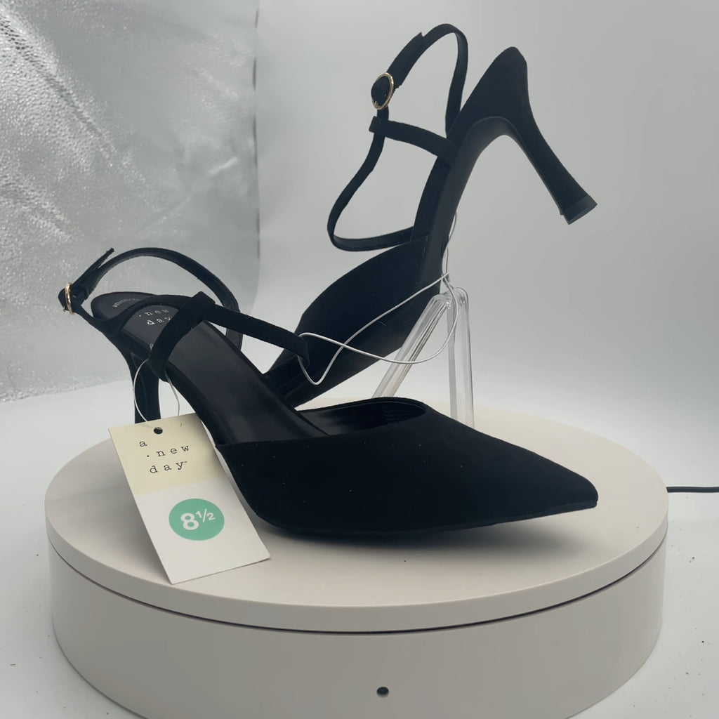 Women’s Rosemary Heels With Memory Foam Insole - A New Day Black 8.5