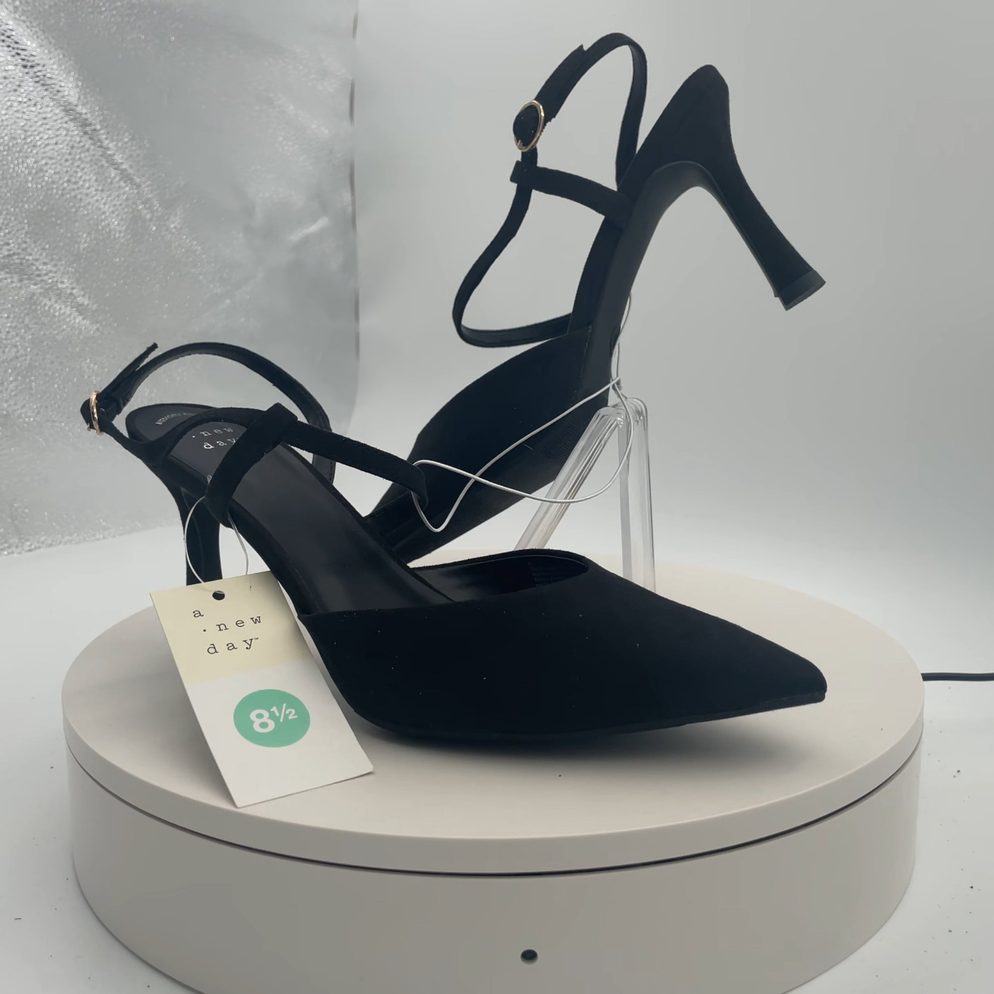 Women’s Rosemary Heels With Memory Foam Insole - A New Day Black 8.5