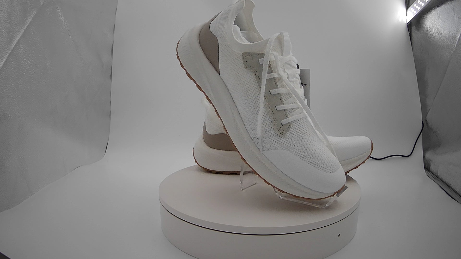 Men's Lee Knit Sneakers with Memory Foam Insole - Goodfellow & Co White 11.5: Cushioned Footbed, Mesh Upper