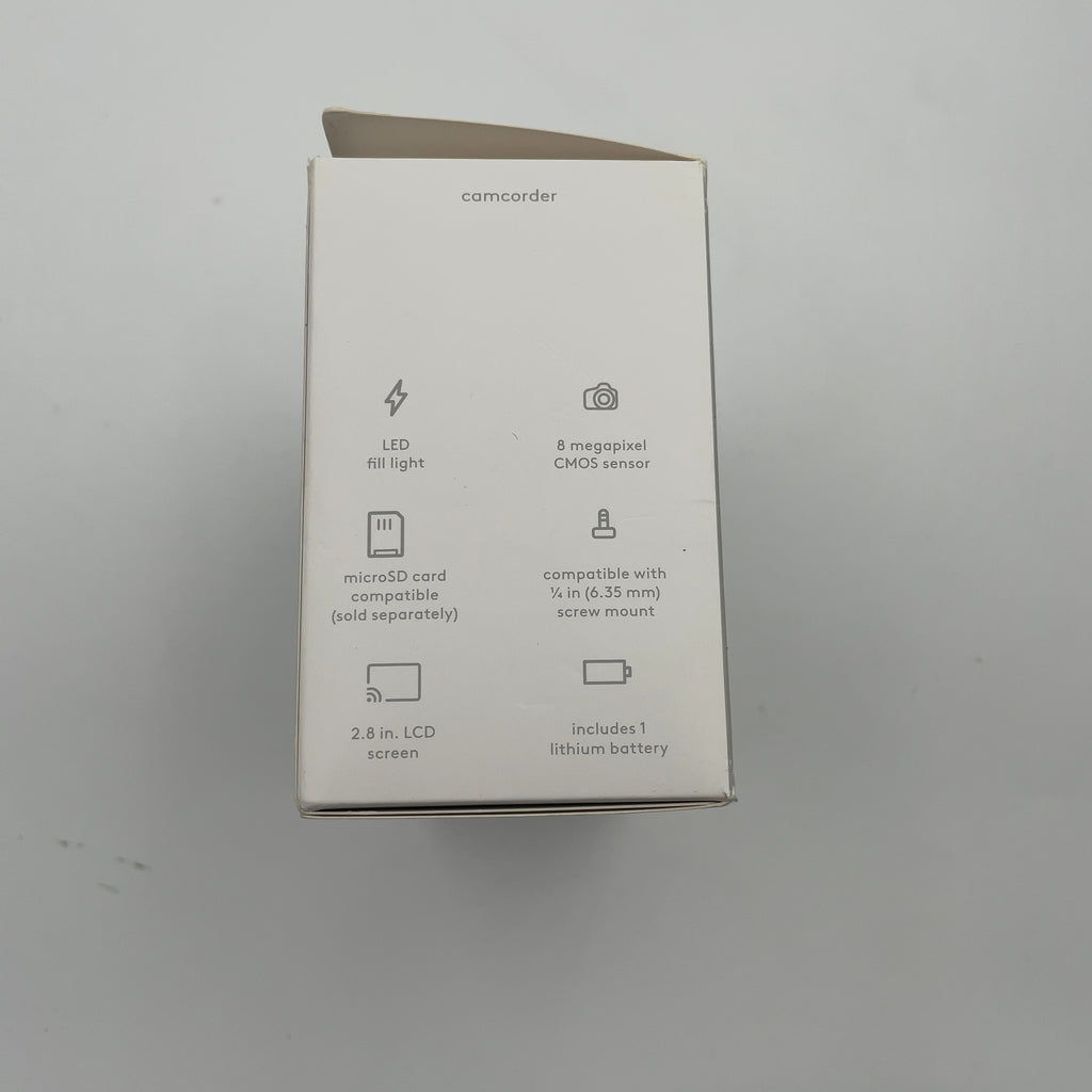 8Mp Camcorder - Heyday Silver: Built-In Microphone, 512Gb Storage, 2.7K Video