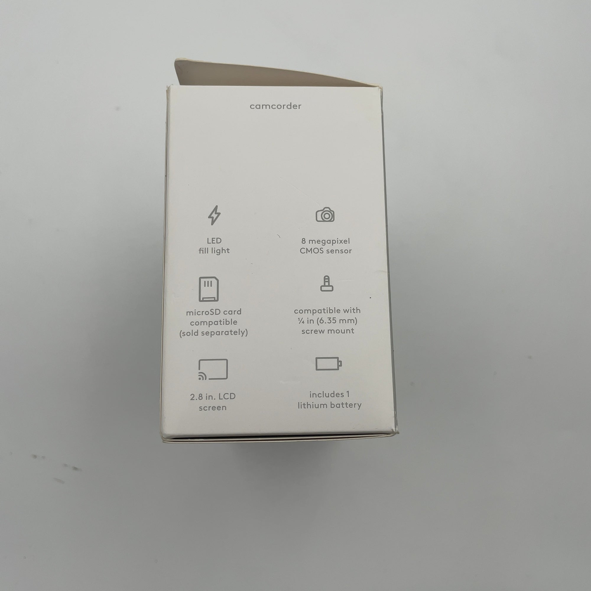 8Mp Camcorder - Heyday Silver: Built-In Microphone, 512Gb Storage, 2.7K Video