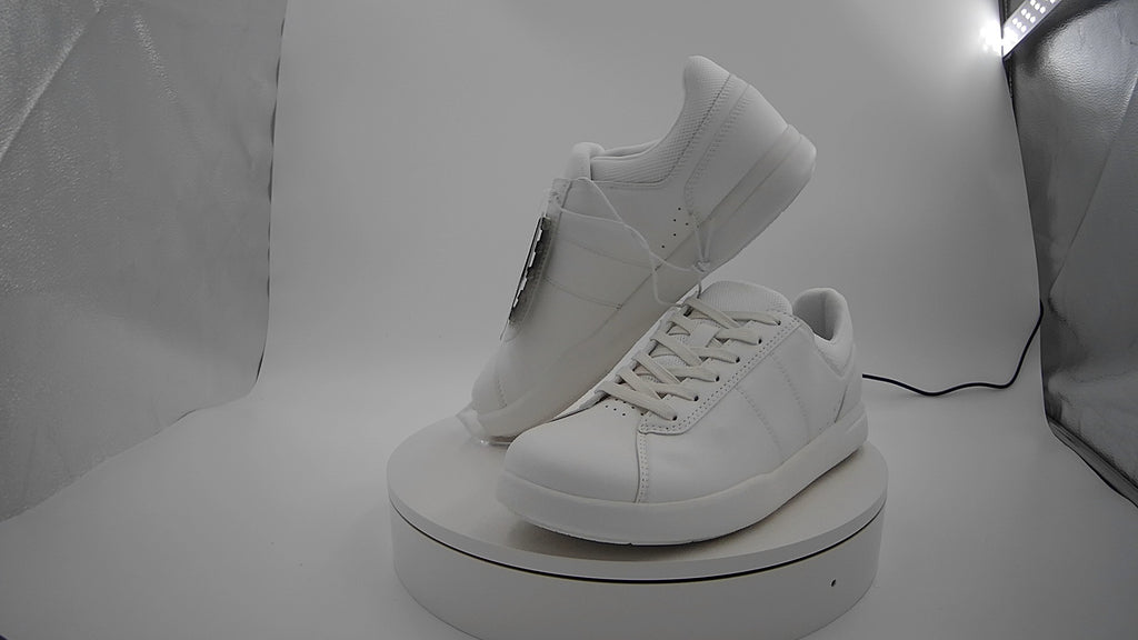 Men's Scout Sneakers - Goodfellow & Co White 8: Lace Up, Cushioned Footbed, Mesh Construction