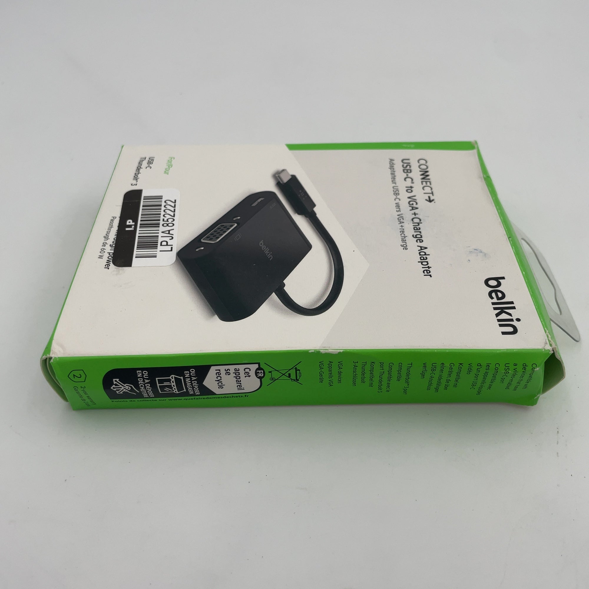 Belkin Usb-C To Vga Adapter With 60W Power Delivery: Male-To-Female Connection Adapter