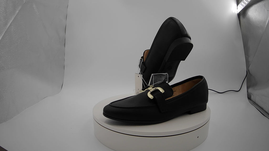 Women's Carolyn Loafers with Memory Foam Insole - A New Day Black 9.5: Slip On, Block Heel, Closed Round Toe