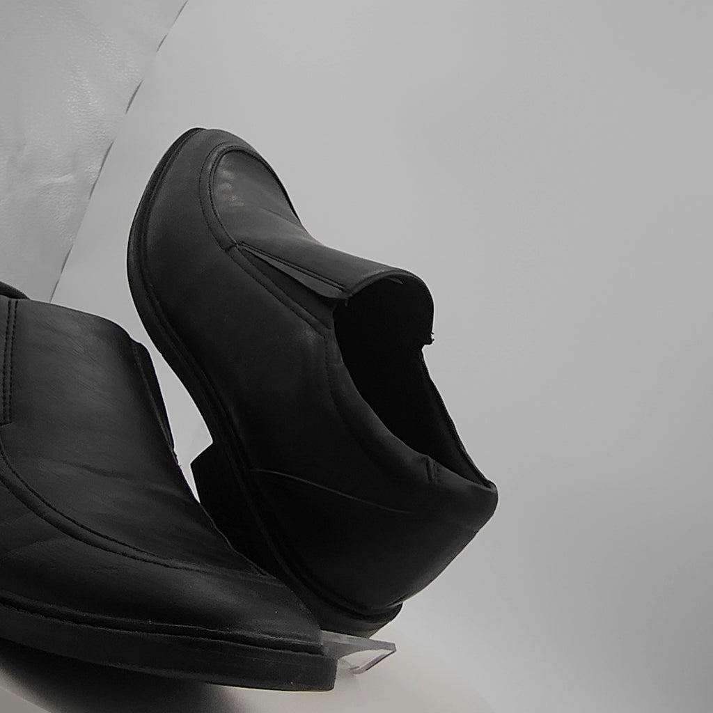 Men's Toby Dress Shoes With Memory Foam Insole - Goodfellow & Co Black 11: Slip-On Loafers, Block Heel, Treaded Outsole