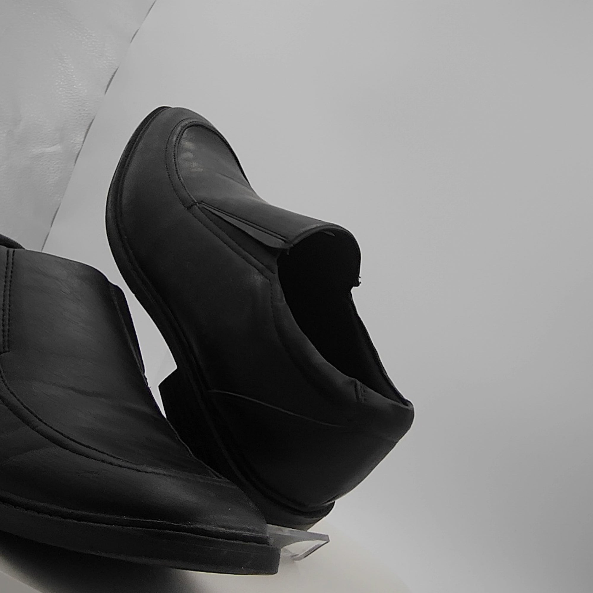 Men's Toby Dress Shoes With Memory Foam Insole - Goodfellow & Co Black 11: Slip-On Loafers, Block Heel, Treaded Outsole