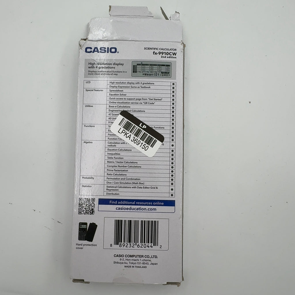 Casio Fx-991Cw Advanced Scientific Calculator - Black: Approved For Ap Calculus, Sat Ii