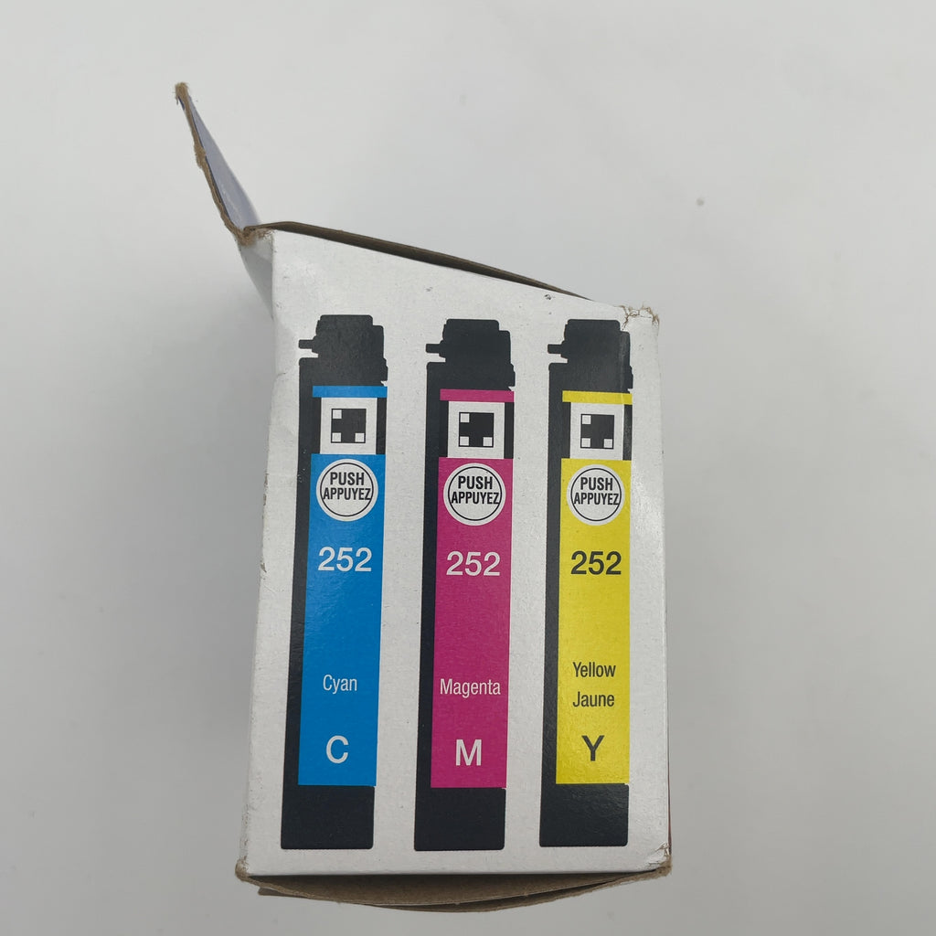 Epson 252 C/M/Y 3Pk Ink Cartridges - Cyan, Magenta, Yellow (T252520-Cp): Standard Yield Ink Series (Please Be Advised That Sets May Be Missing Pieces Or Otherwise Incomplete.)