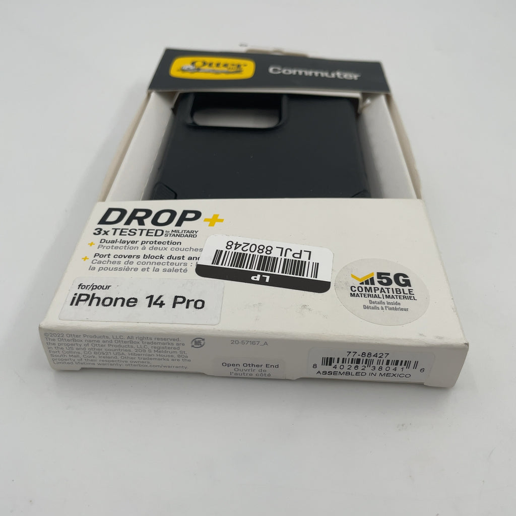 Otterbox Iphone 14 Pro Commuter Case - Black: Impact & Bump Resistant, Solid Pattern