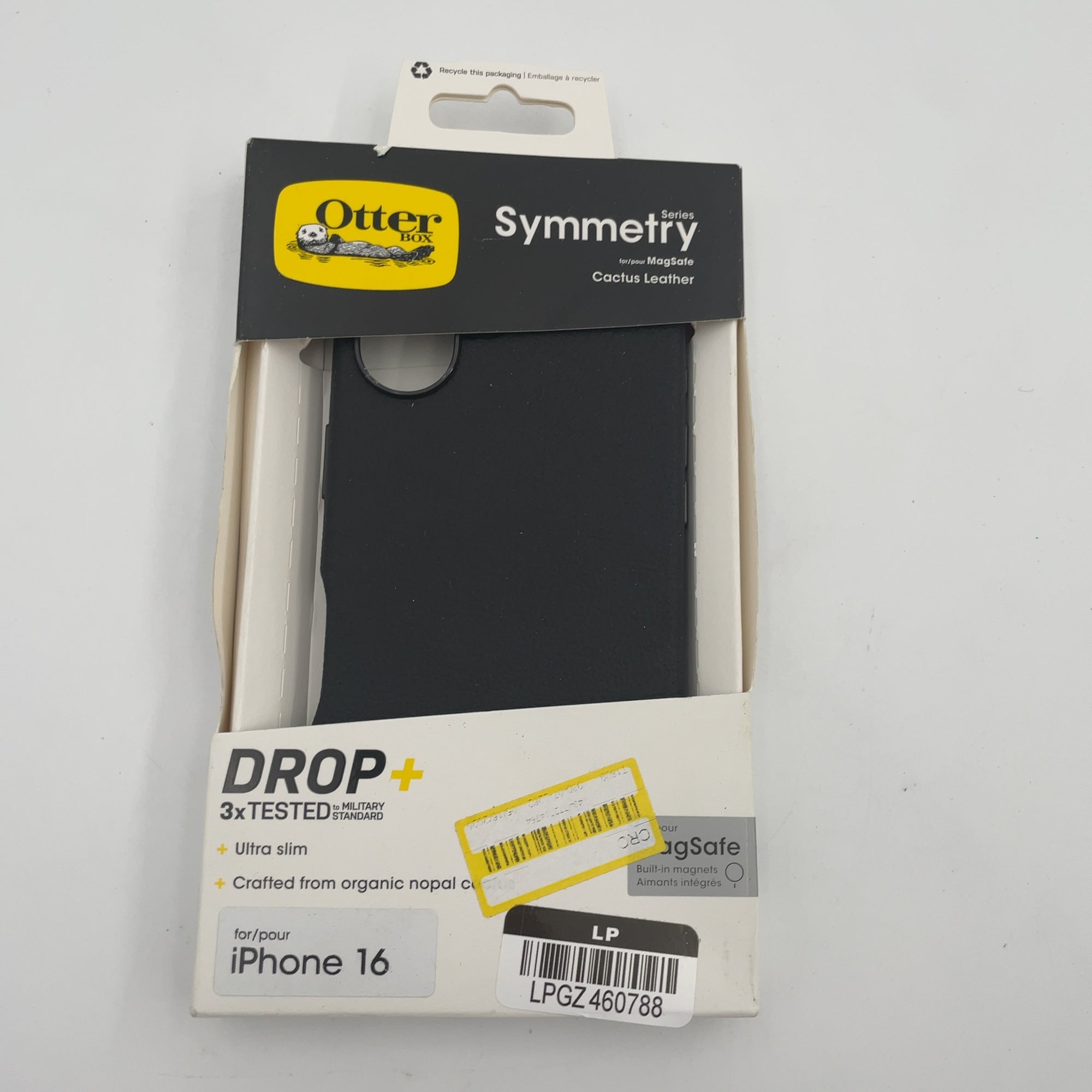 Otterbox Apple Iphone 16 Symmetry Cactus Leather Series Case With Magsafe - Noir Ash: Magsafe-Compatible Protective Cover