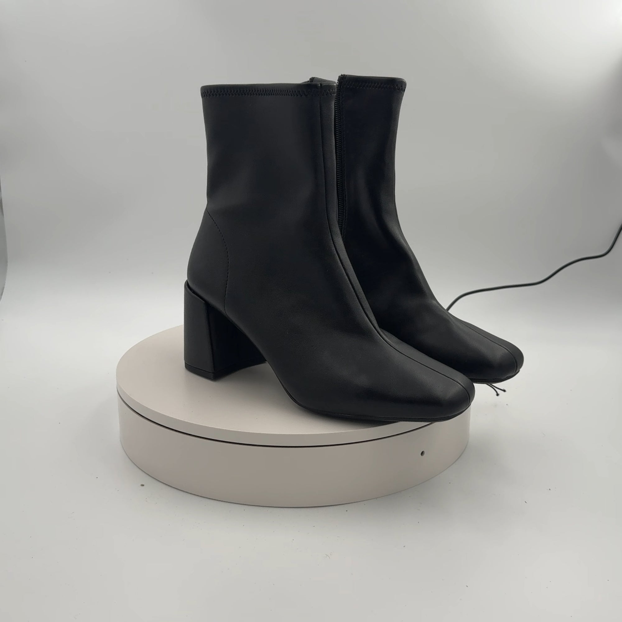 Women’s Pippa High Shaft Heeled Boots - A New Day Black 9