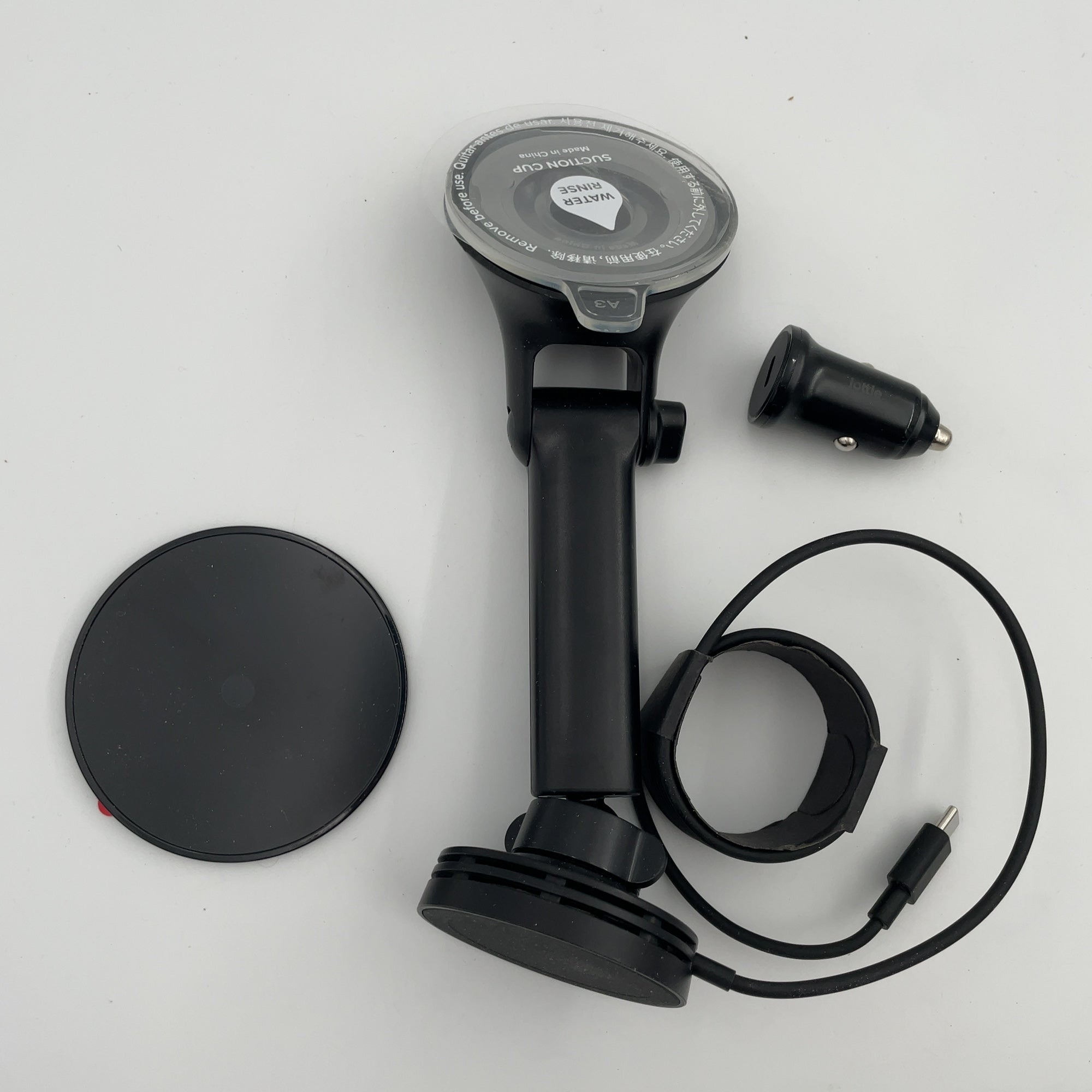 Iottie Velox Mini Qi2 Wireless Dash & Windshield Car Phone Mount - Black: Usb-C Car Accessories