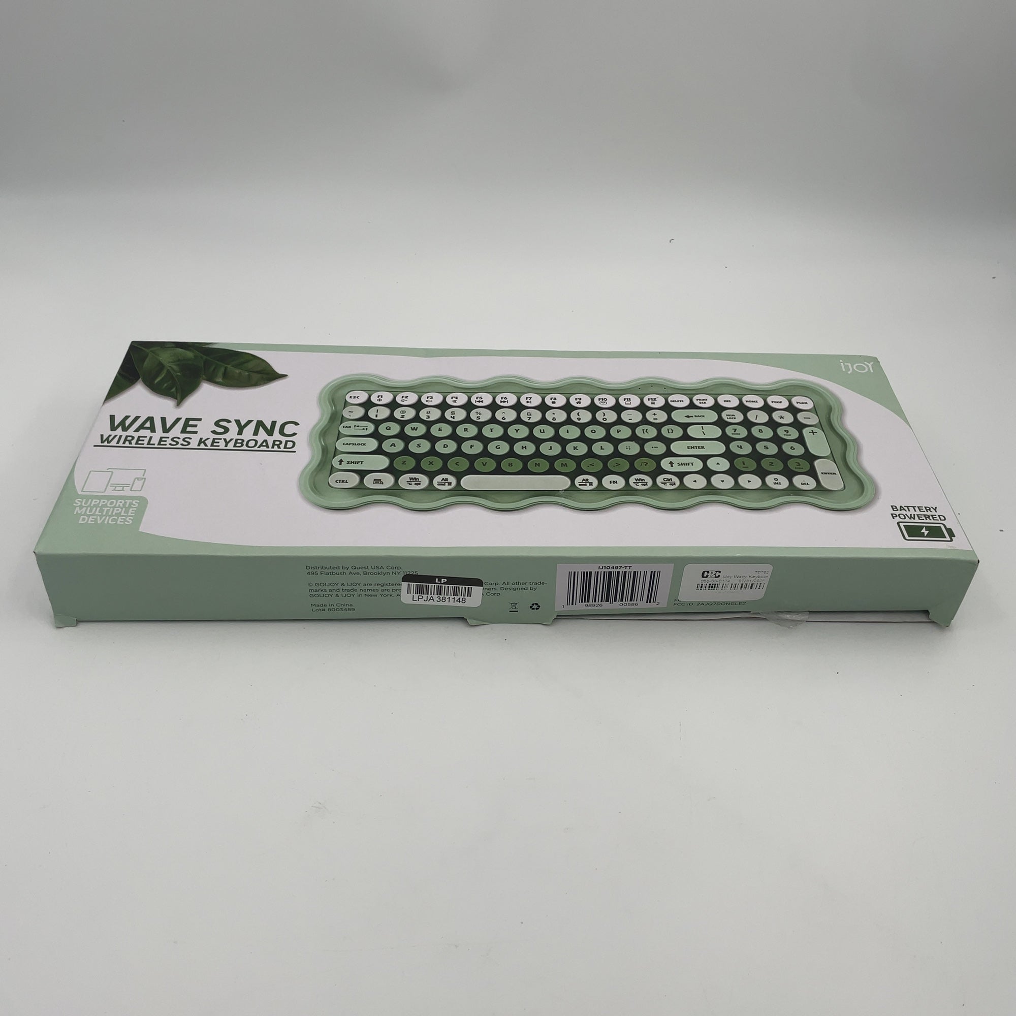 Ijoy Wavy Keyboard - Green: Abs Material, Slim Design, Computer Accessory