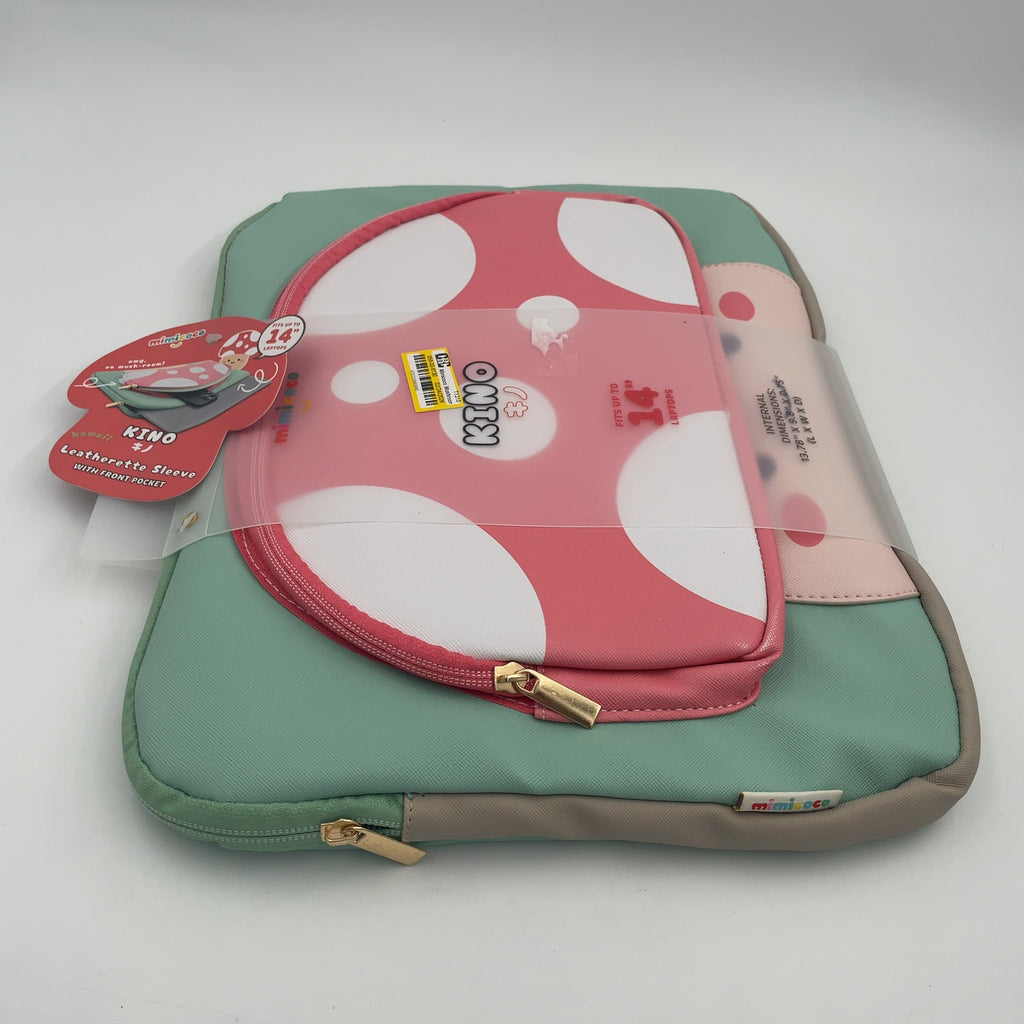 Mimicoco Mushroom Character Pocket Laptop Sleeve: Fits Most Laptops Up To 14"