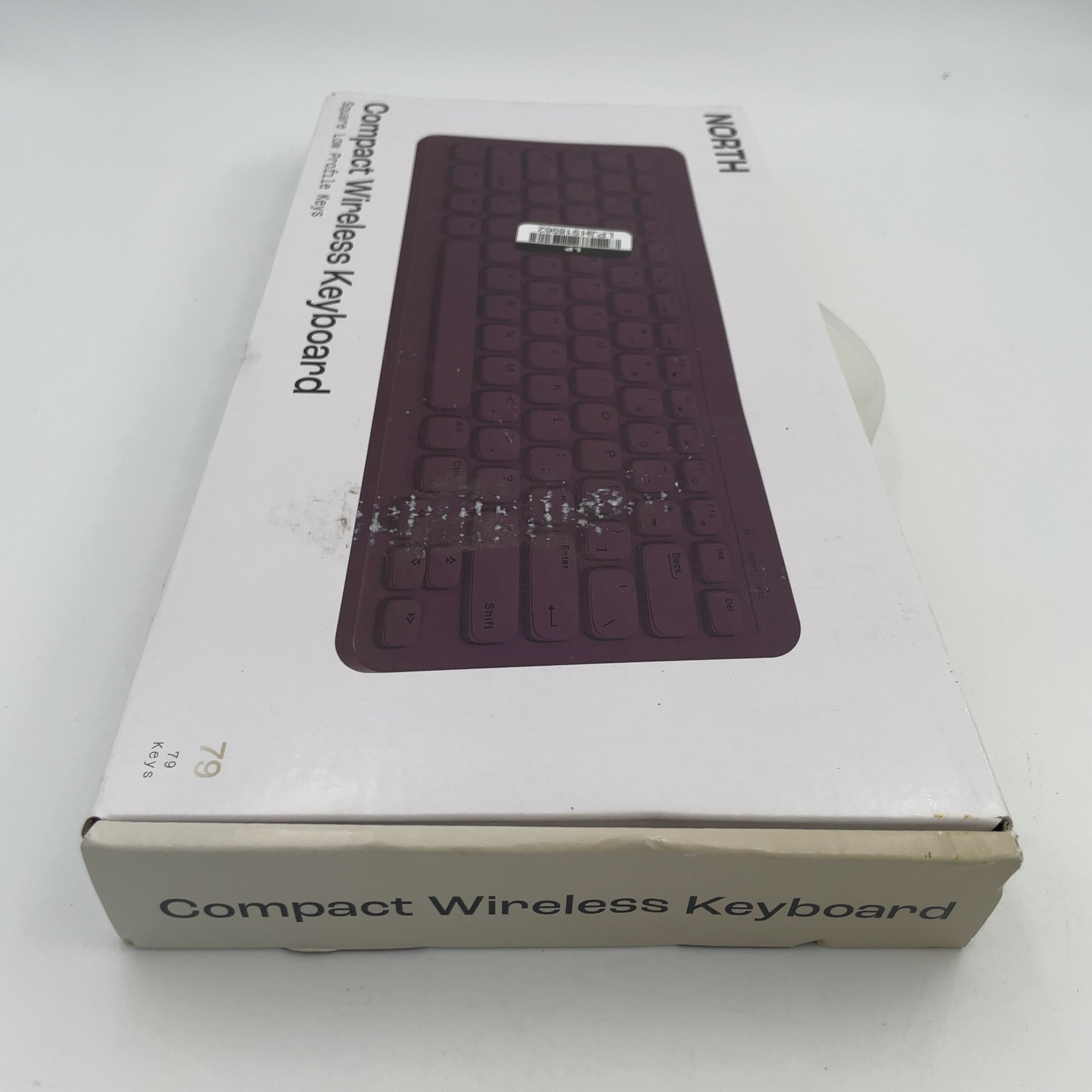 North Compact Square Key Wireless Keyboard - Plum Purple: Radio Frequency, Membrane Switch, 60% Size