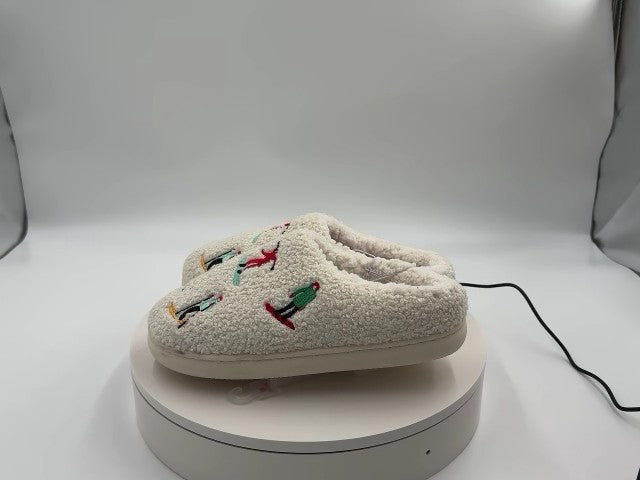 Adult Skier Scuff Slippers - Wondershop Ivory M