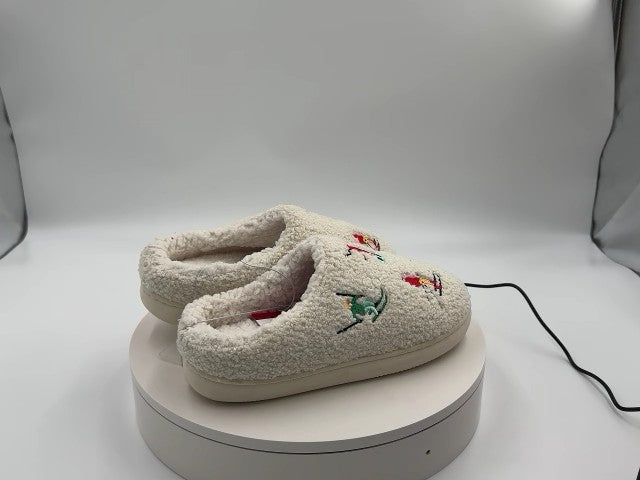 Adult Skier Scuff Slippers - Wondershop Ivory M