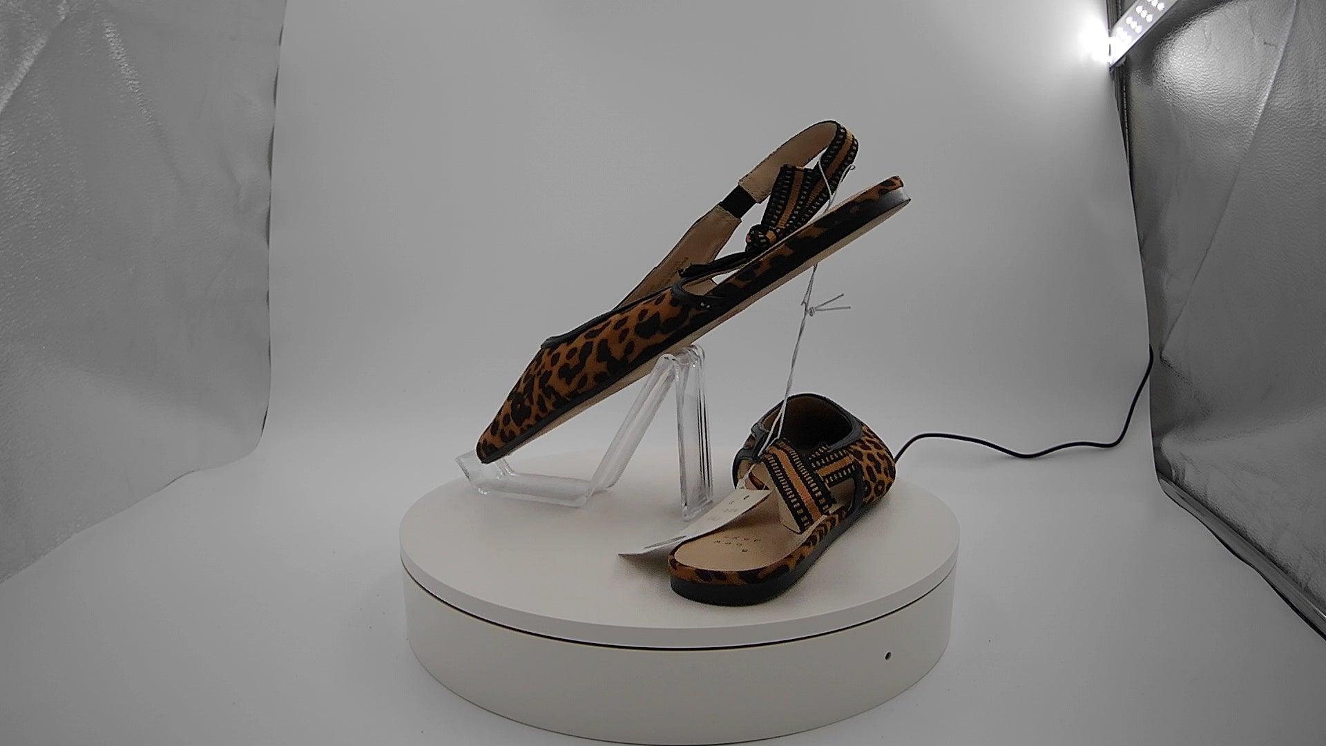 Women's London Sling Back Flats - A New Day Brown 11: Slip-On Tuxedo Flats, Cushioned Insole, Pointed Toe, Microsuede