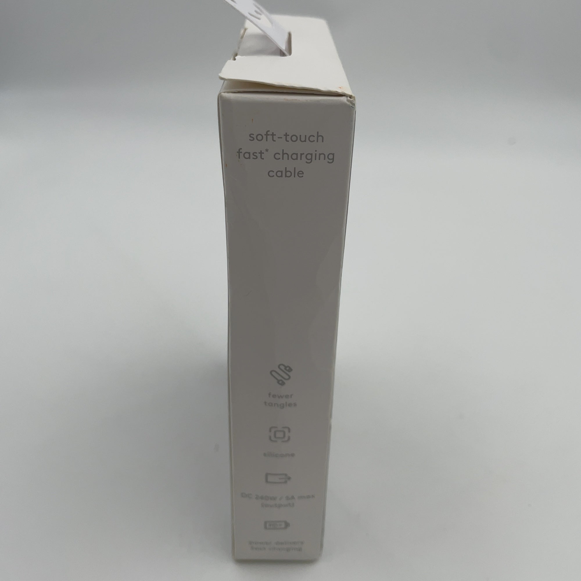 6' USB-C to USB-C Fast Charging Silicone Cable - heyday White Clay: Male-to-Male Connection