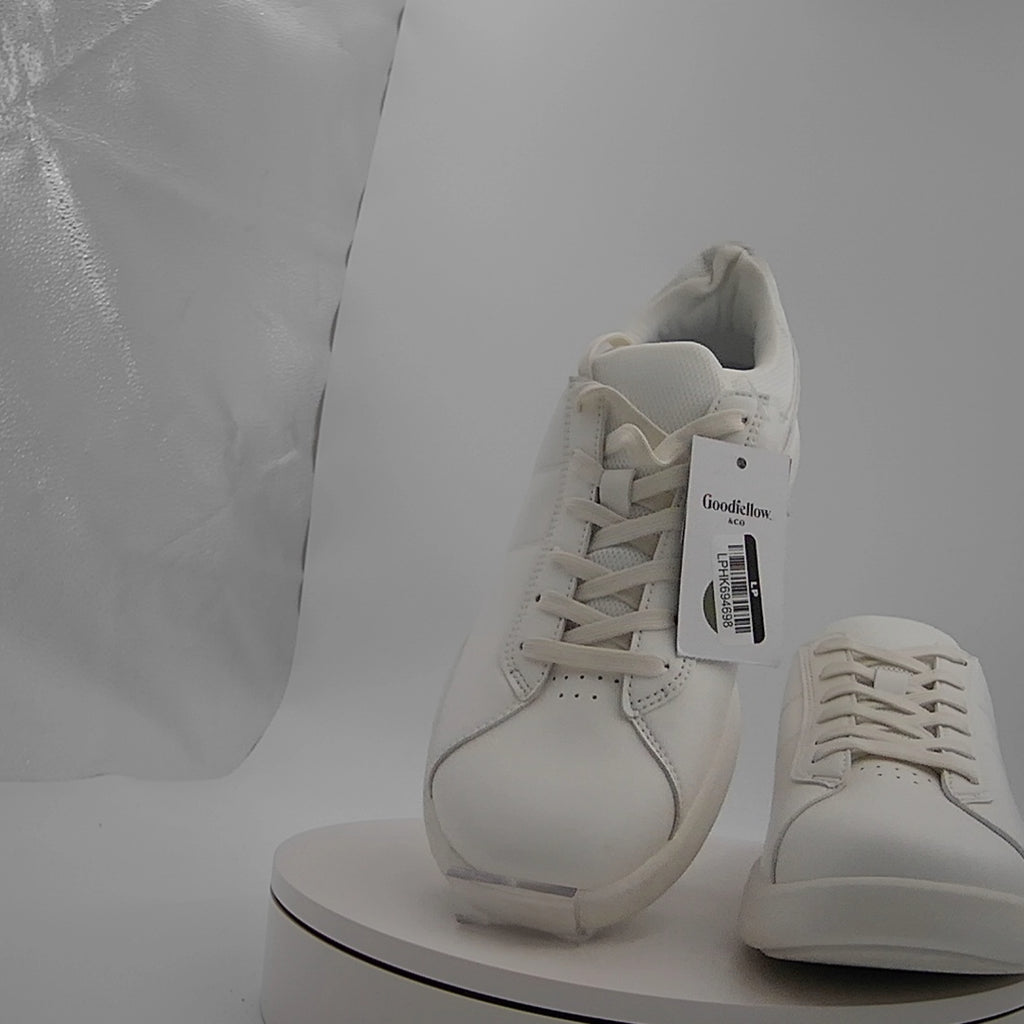 Men's Scout Sneakers - Goodfellow & Co White 11: Lace-Up, Cushioned Footbed, Mesh Construction, Medium Width