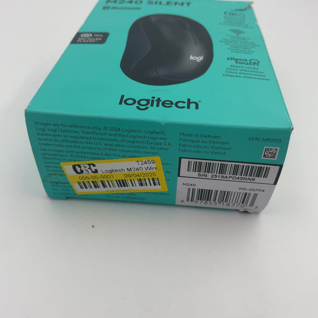 Logitech M240 Wireless Mouse - Black: Bluetooth For Windows, Macos & Chrome Os
