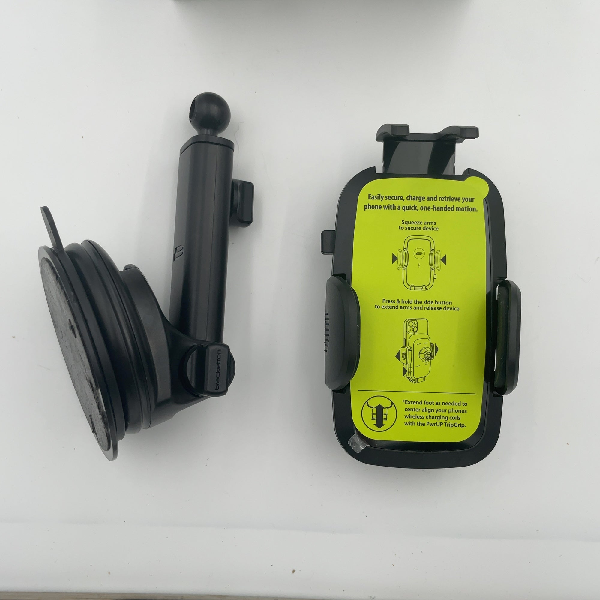 Bracketron Pwrup Tripgrip Window/Dash Mount - Black