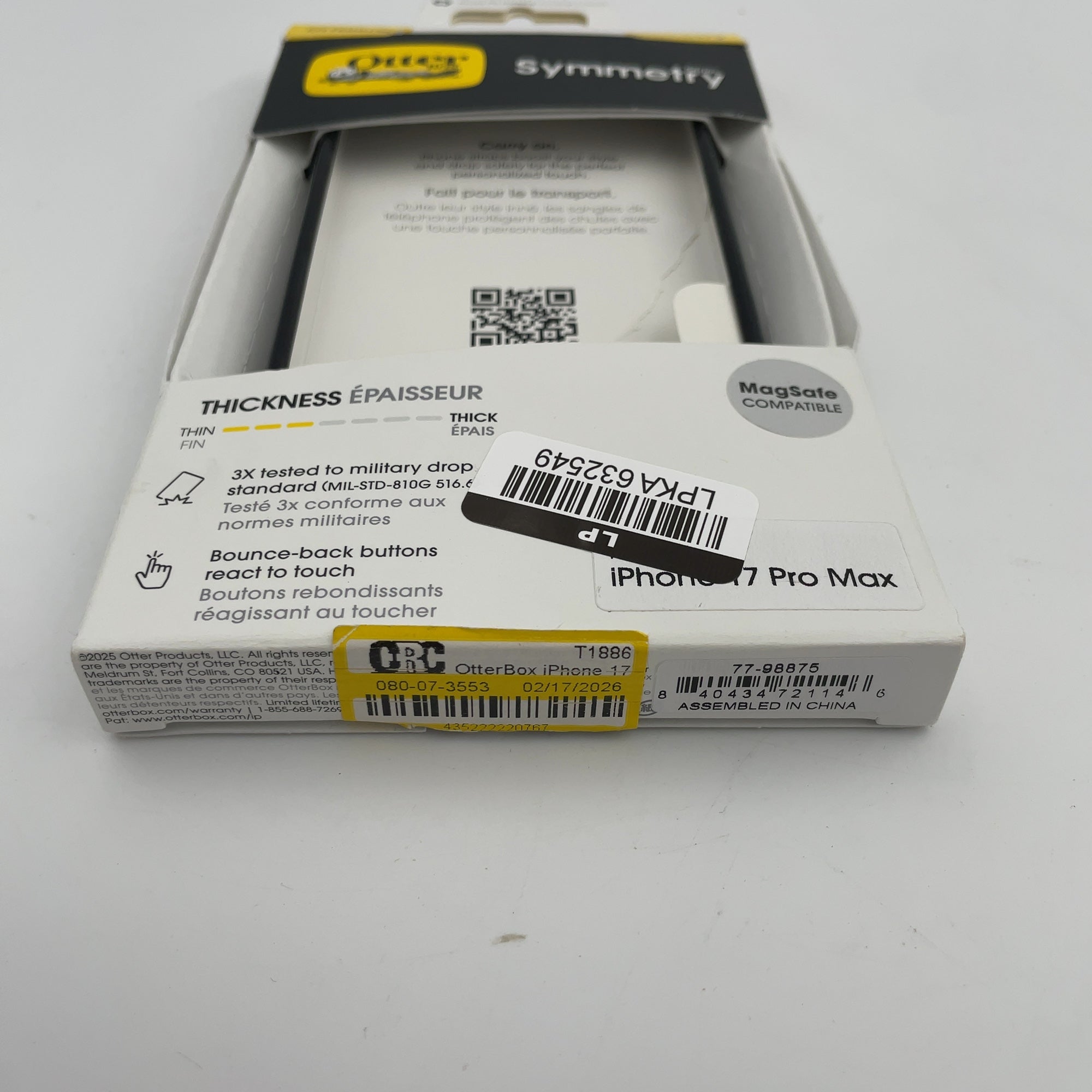Otterbox Iphone 17 Pro Max Symmetry Series Case For Magsafe With Camera Control - Black
