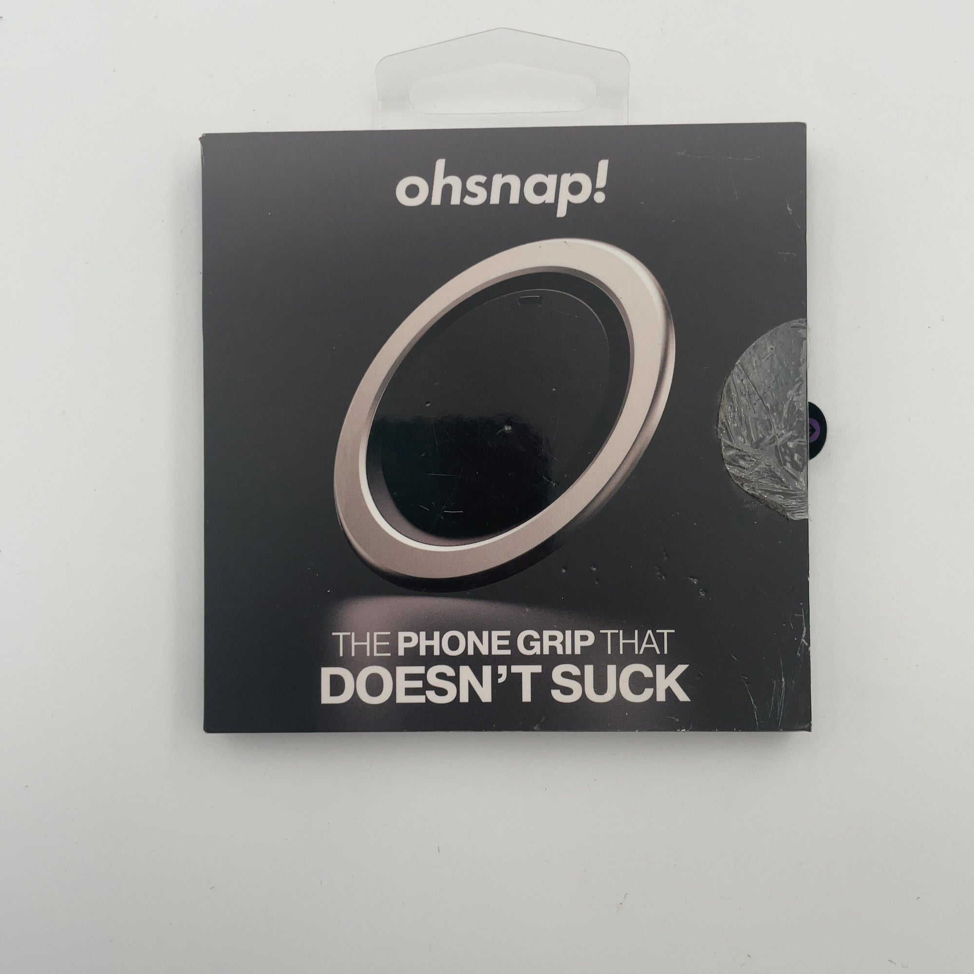 Ohsnap! Snap Grip Luxe Magnetic Phone Grip - Ultra Thin, Fits Any Phone - Pure Silver: Aluminum, Magsafe Compatible