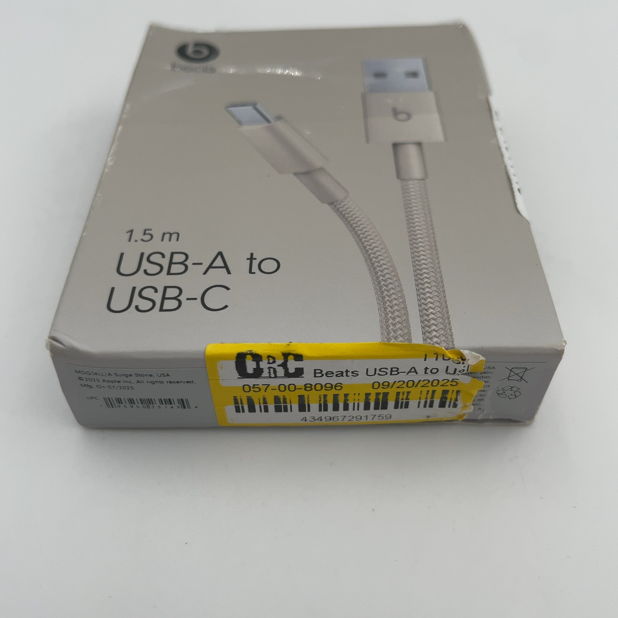 Beats USB-A to USB-C Woven Cable (1.5 m) - Surge Stone