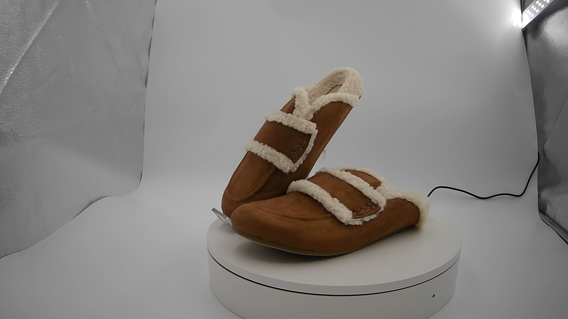 Women’s Lucie Cozy Lined Footbed Flats - A New Day Tan 8.5