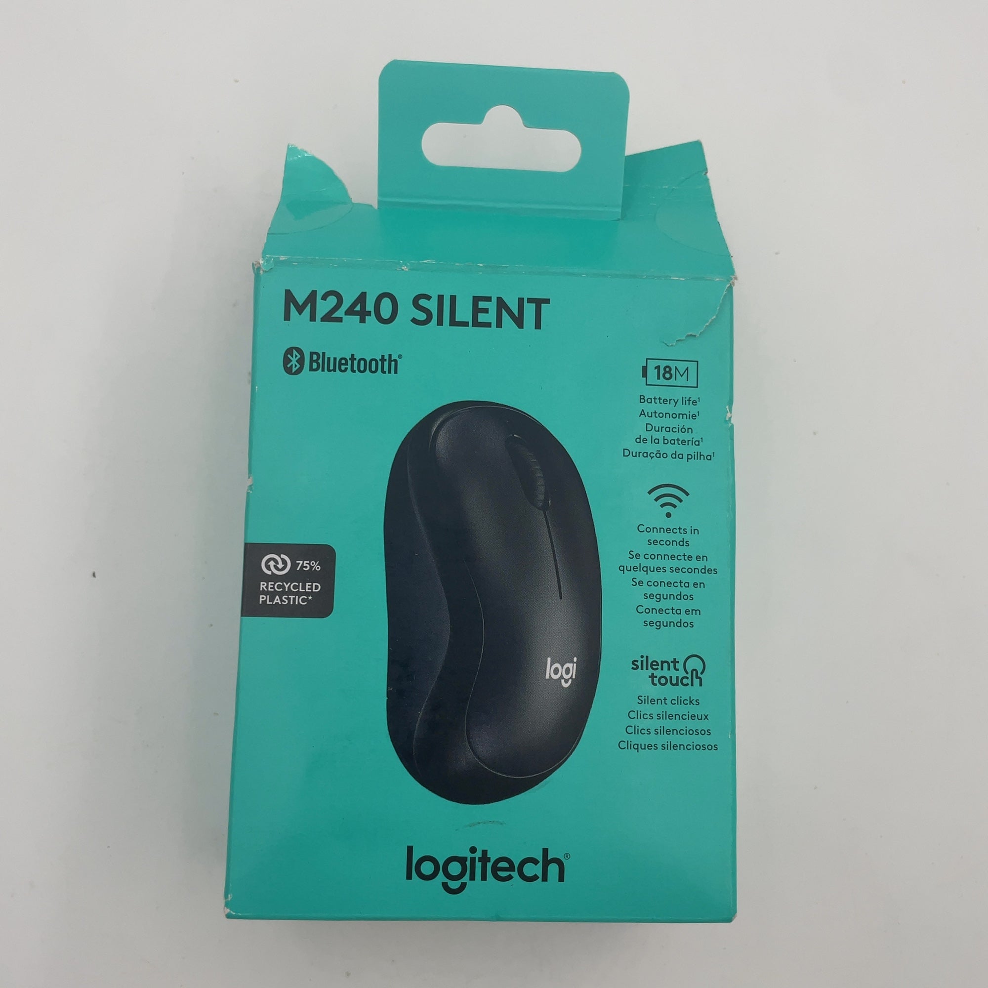 Logitech M240 Wireless Mouse - Black: Bluetooth For Windows, Macos & Chrome Os
