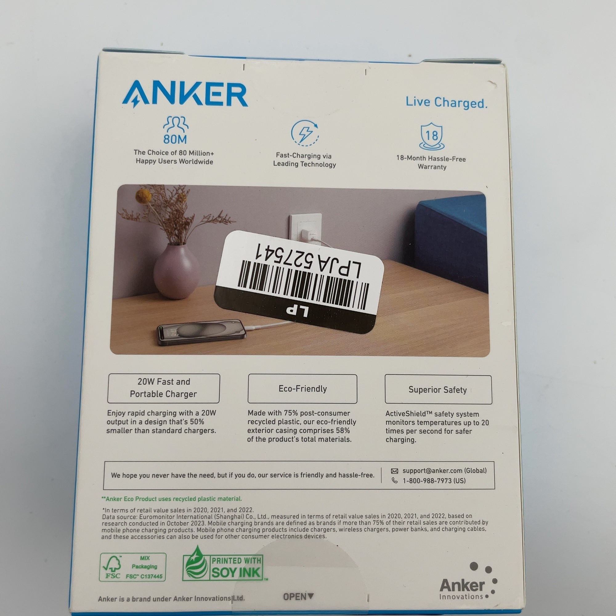 Anker 20W Ultra Small Charger - White: Usb-C Quick Charge For Iphone & Galaxy