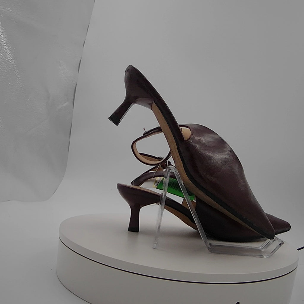 Women’s Samantha Sling Back Kitten Heels – A New Day Burgundy 7
