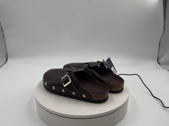 Women's Lee Clog Mule Flat - Universal Thread Brown 6: Slip-On, Non-Marking Sole, Textured Outsole