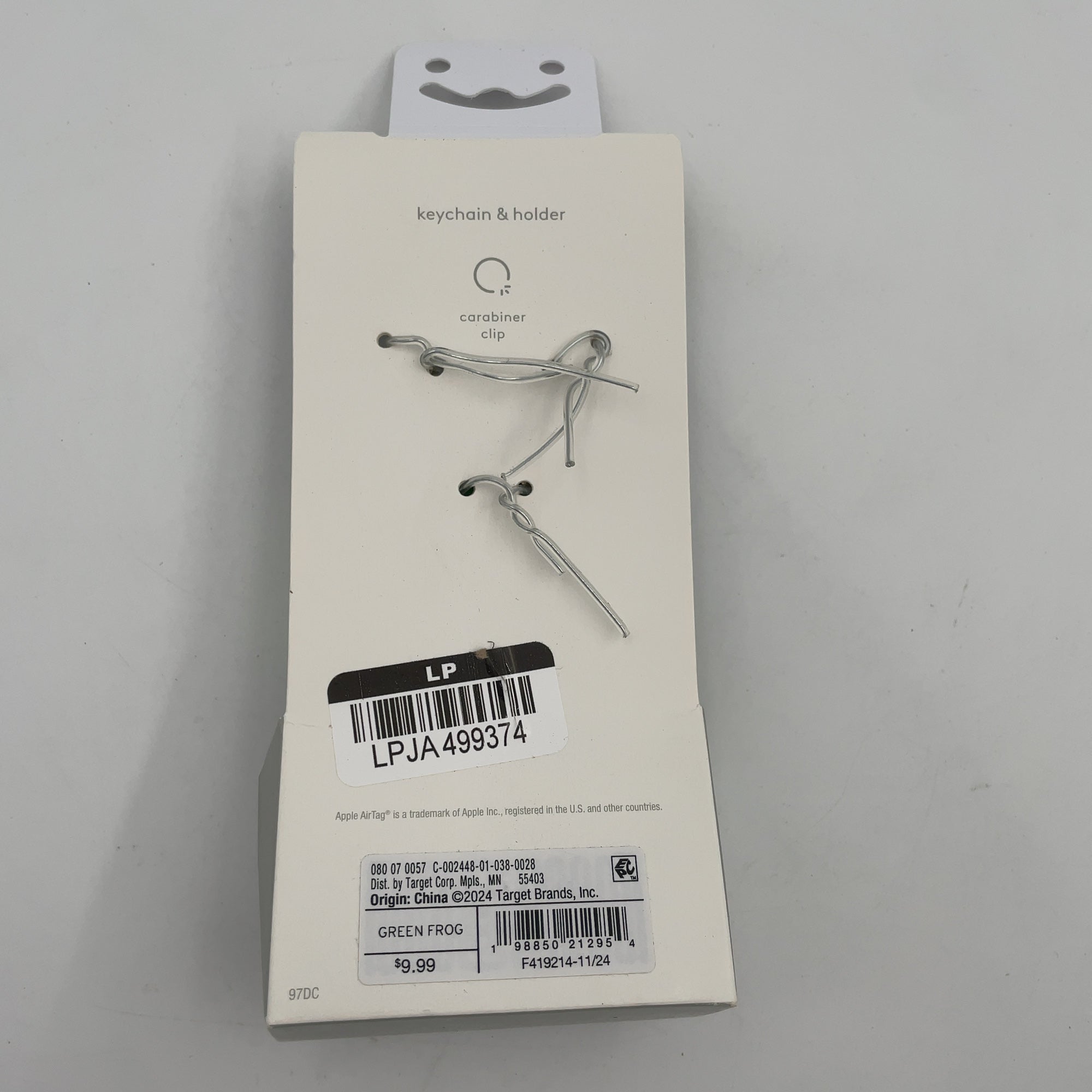 Airtag Keychain - Heyday Frog: Silicone Holder With Carabiner