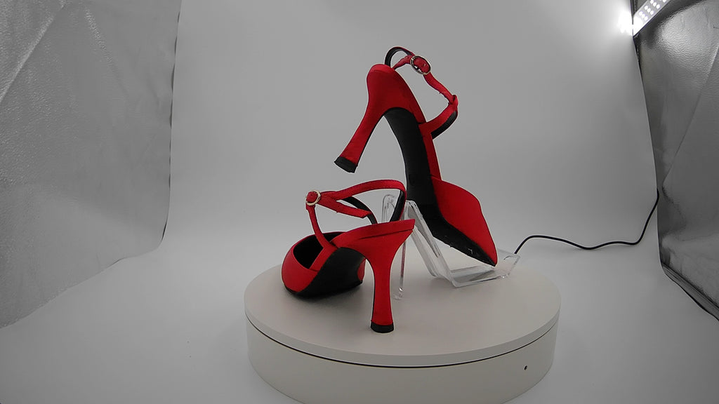 Women’s Rosemary Heels with Memory Foam Insole - A New Day Red 7.5