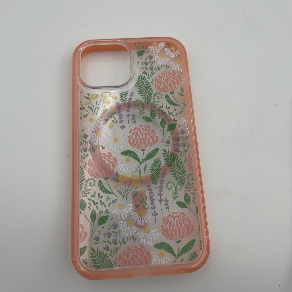 Otterbox Iphone 16E/Iphone 15/Iphone 14/Iphone 13 Symmetry Series For Magsafe Case - Peachy Bloom: Abstract Design
