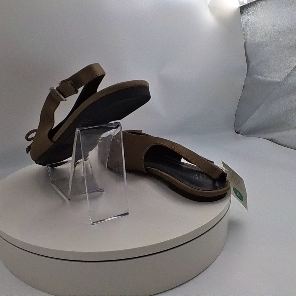 Women’s Camille Satin Slingback Bow Flats - A New Day Taupe 8 - Used Fair U004