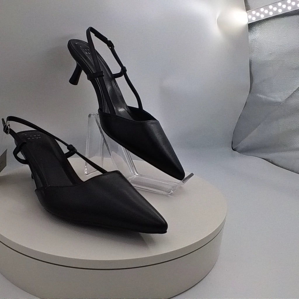 Women's Annette Slingback Heels - A New Day Black 8.5 - Used Good U001