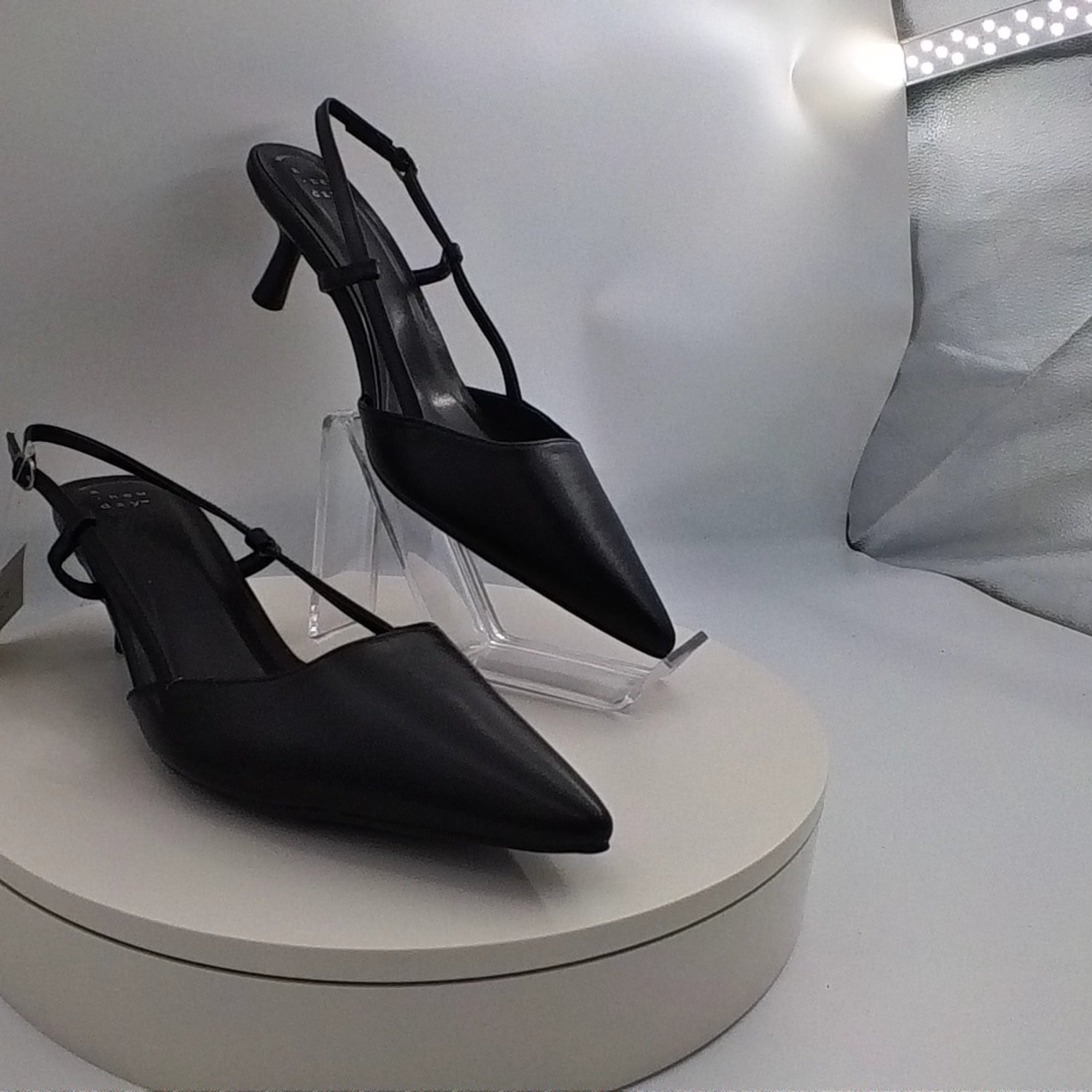 Women's Annette Slingback Heels - A New Day Black 8.5 - Used Good U001