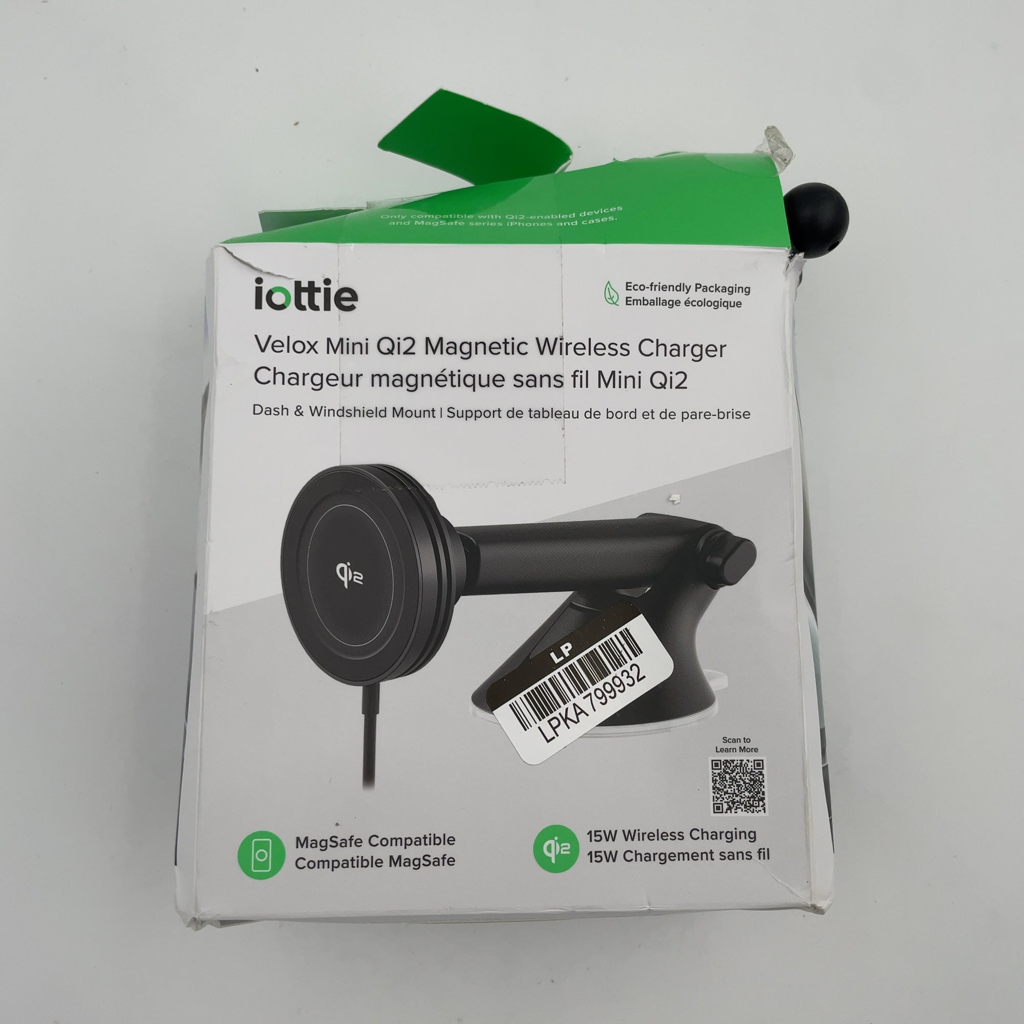 Iottie Velox Mini Qi2 Wireless Dash & Windshield Car Phone Mount - Black: Usb-C Car Accessories